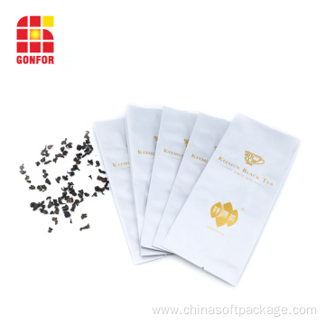 Custom printed aluminum foil side gusset bag for tea packaging